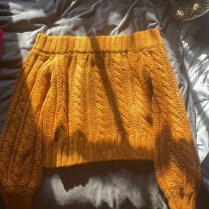 Off the shoulder cozy sweater